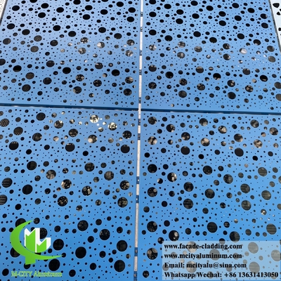 Parement métallique décoratif revêtement de façade en aluminium avec motifs de conception PVDF 15 ans de garantie de couleur