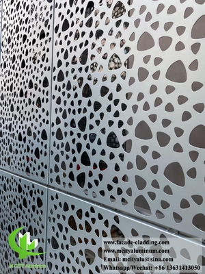 Coupe au laser revêtement murale en métal en aluminium massif panneaux de façade système de revêtement