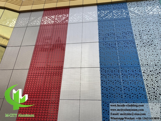 Perforation en tôle d'aluminium massif, revêtement en PVDF, garantie de 15 ans