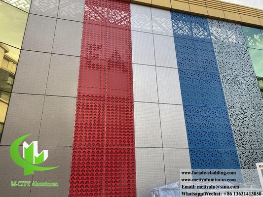 Panneaux de revêtement en PVDF métallique pour façade murale en aluminium perforé destinés aux bâtiments