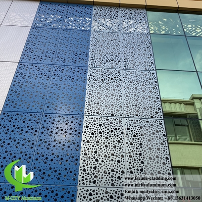 Coupe au laser métallique architecturale revêtement murale en aluminium revêtement PVDF 15 ans garantie couleur décoration extérieure