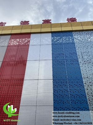 Conception 3D revêtement murale en aluminium massif couleur tranche 3mm soudage façade murale extérieure