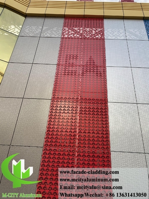 Panneaux de revêtement en PVDF métallique pour façade murale en aluminium perforé destinés aux bâtiments