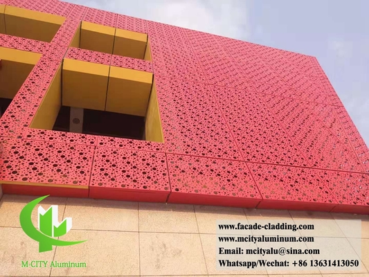 Plafond en aluminium perforé revêtement mural massif en poudre revêtue de couleur blanche