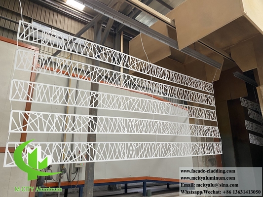 feuille d'aluminium à écran métallique avec motif de découpe laser en poudre revêtue de couleur blanche