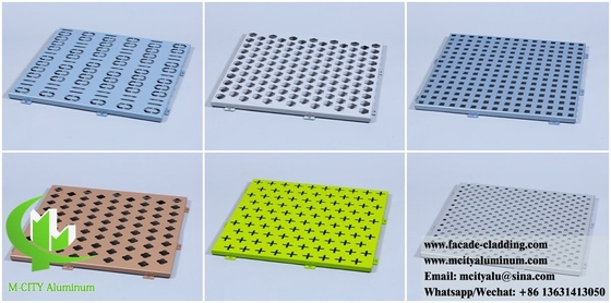 Perforation en tôle d'aluminium massif, revêtement en PVDF, garantie de 15 ans