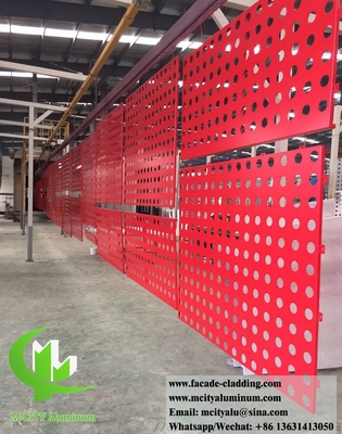 Écrans métalliques revêtus de poudre pour façade en aluminium perforé CNC