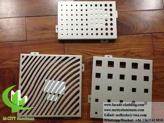 Perforation en tôle d'aluminium massif, revêtement en PVDF, garantie de 15 ans