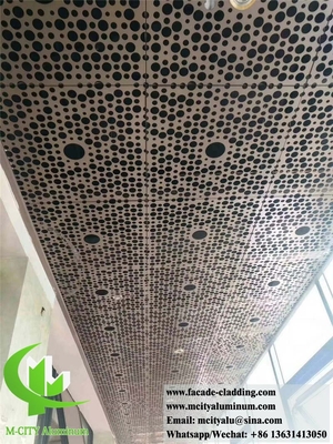 Panneau en aluminium massif pour décoration de plafond de façade de bâtiment PVDF durable