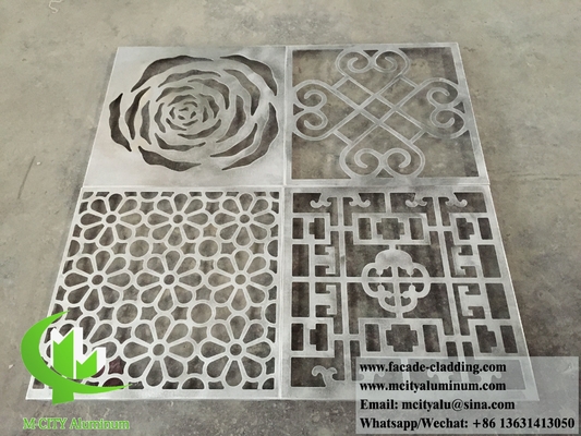 Vêtements de façade en aluminium avec motif creux pour bâtiment
