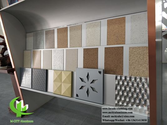 Écrans décoratifs en aluminium avec motifs revêtement de façade métallique en poudre revêtue de blanc