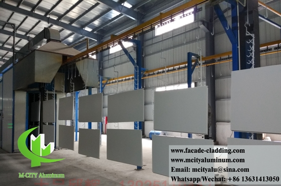 Couche en aluminium massif Panneaux métalliques pour façade de revêtement murale Couche PVDF Couleur gris