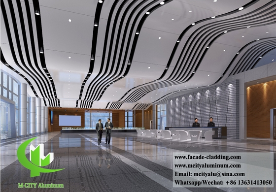 Plafond métallique Plafonds en aluminium pour l'extérieur et la décoration intérieure du hall d'entrée Épaisseur 2 mm