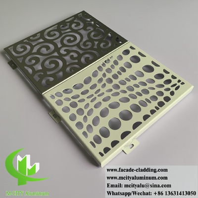 Écrans métalliques à découpe laser Panneaux en aluminium pour bâtiments revêtements muraux Façade en poudre revêtue