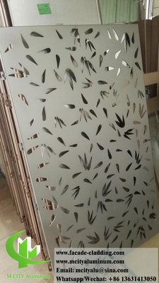 Écrans métalliques décoratifs en feuille d'aluminium pour la protection de la vie privée