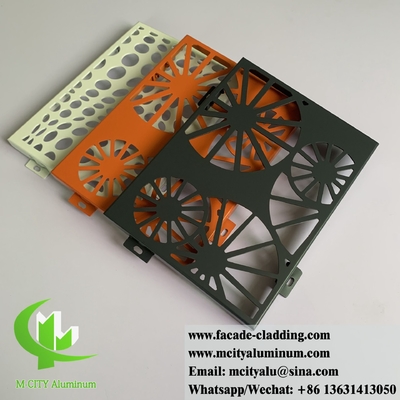 Écran métallique à découpe laser Façades en aluminium Plaque d'aluminium solide avec conception de motifs