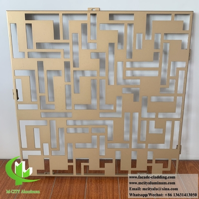 Plaque métallique coupée au laser avec des motifs creux Écran de revêtement en aluminium de 3 mm d'épaisseur