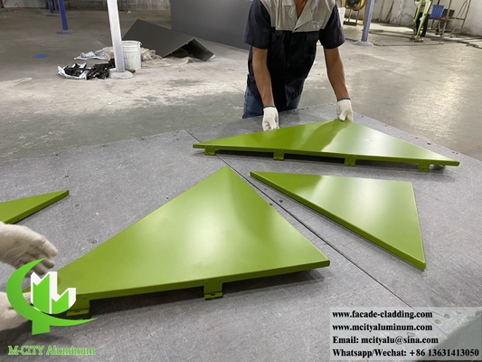 Panneau de revêtement de façade en aluminium Plaque murale métallique Panneaux en aluminium massif en poudre revêtus de blanc