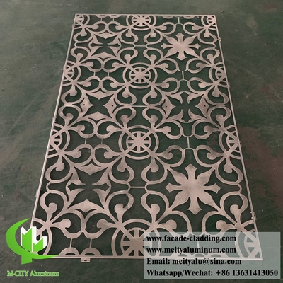 Plaque métallique coupée au laser avec des motifs creux Écran de revêtement en aluminium de 3 mm d'épaisseur