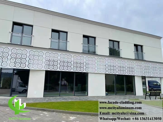 Panneau de façade perforé en aluminium à écran métallique à découpe laser pour revêtements muraux