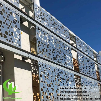 Panneaux métalliques perforants pour revêtements muraux Système de façade en aluminium à motif rond