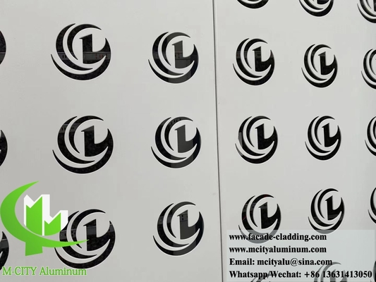 Panneaux de tôle perforée décorative coupée au laser Panneaux en aluminium massif