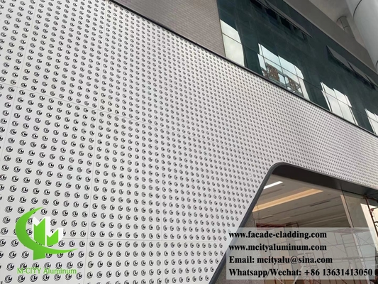 Panneaux de façade métallique à écran d'aluminium décoratif avec conception de découpe laser à motif perforé