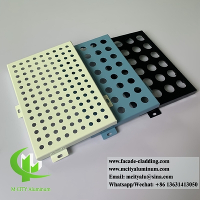 Perforation de plafond en aluminium revêtement de mur métallique taille personnalisée couleur