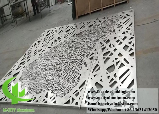 Panneaux de revêtement architectural décoratif feuille d'aluminium avec motif de découpe laser