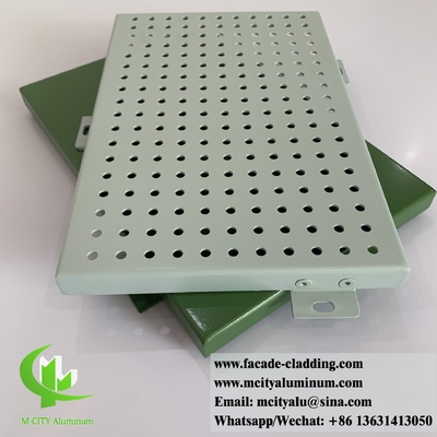 Panneaux muraux pour revêtements métalliques perforés en poudre recouverts de blanc pour les façades extérieures