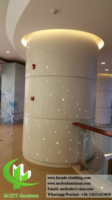 revêtement métallique architectural pour feuille d'aluminium à colonne de 3,0 mm avec éclairage LED