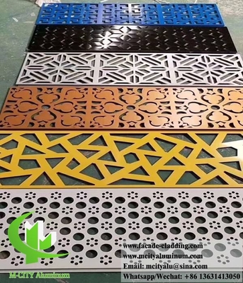 Écrans métalliques décoratifs à découpe laser en feuille d'aluminium