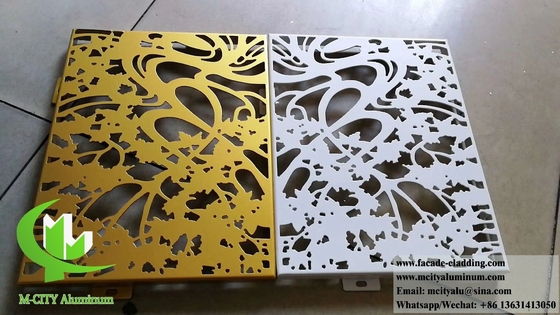 Écran décoratif en feuille de métal d'aluminium avec revêtement anti-rouille PVDF