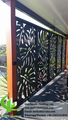 Panneaux décoratifs de protection de la vie privée en extérieur Clôture métallique Écran en aluminium avec conception de découpe laser