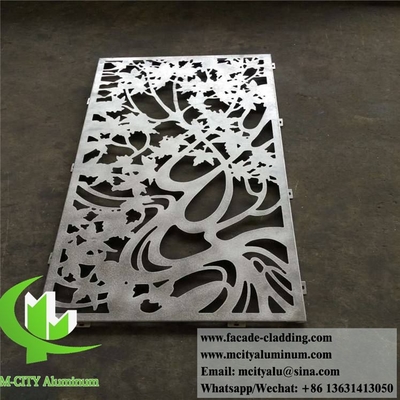 Écrans métalliques architecturaux Écrans en aluminium avec motif de découpe laser pour clôture pour jardin