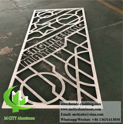 Écrans métalliques architecturaux Écrans en aluminium avec motif de découpe laser pour clôture pour jardin