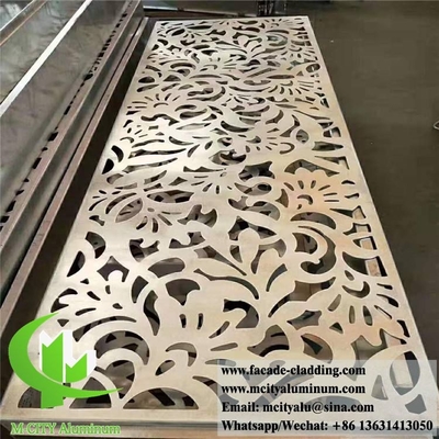 Écran métallique architectural avec motifs de découpe laser