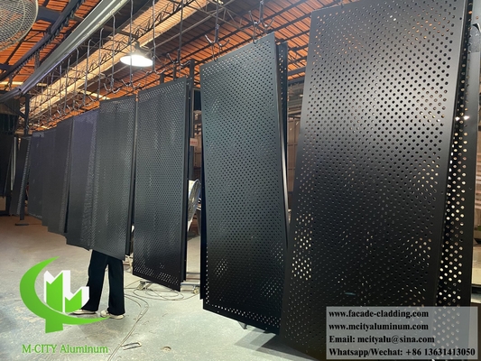 3 mm feuille d'aluminium perforée en poudre enduite en noir architectural pour la décoration de bâtiments