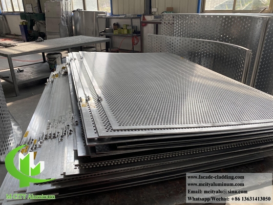 Panneaux perforés en tôle d'aluminium pour revêtement de façade