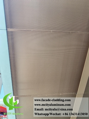 Décoration de plafond de couleur dorée en PVDF