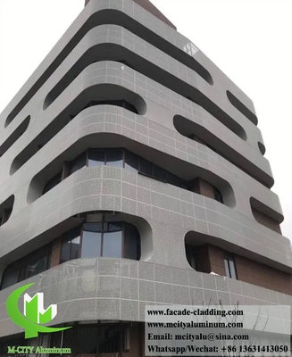 Système de façades de revêtement métallique perforé épaisseur 3 mm PVDF