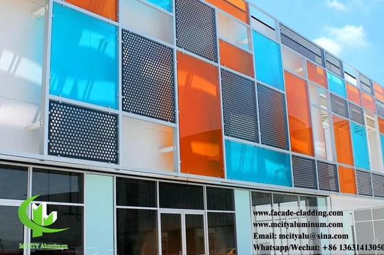 Écrans métalliques architecturaux en feuille d'aluminium pour revêtement de façade extérieure