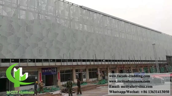 Système de façades de revêtement métallique perforé épaisseur 3 mm PVDF