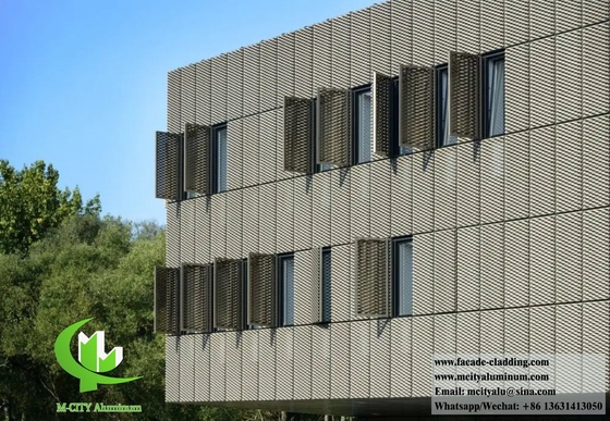 Écrans métalliques architecturaux en feuille d'aluminium pour revêtement de façade extérieure