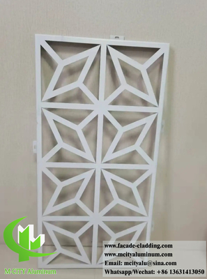 Panneaux de coupe laser de protection de la vie privée Écrans métalliques pour l'intérieur Décoration de revêtement de mur extérieur Matériau anti-rouille en aluminium