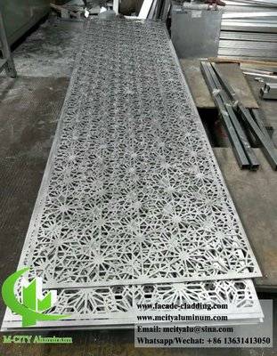 Panneaux de coupe laser de protection de la vie privée Écrans métalliques pour l'intérieur Décoration de revêtement de mur extérieur Matériau anti-rouille en aluminium