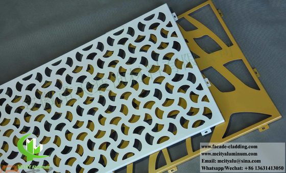 Écrans métalliques perforés décoratifs Systèmes de revêtement muraux en aluminium revêtus en poudre