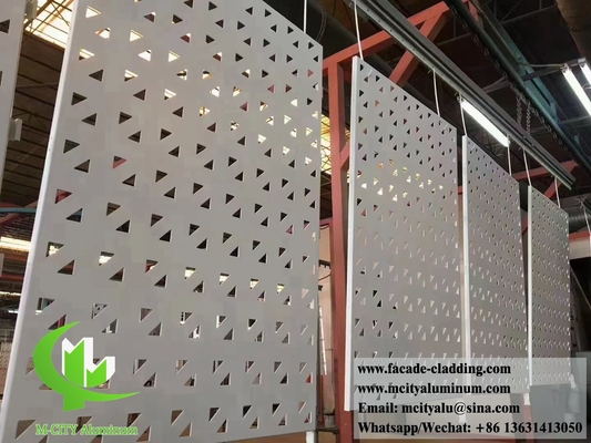 Perforation de tôle d'aluminium pour clôture de l'écran de séparation de la salle Façades revêtement de mur