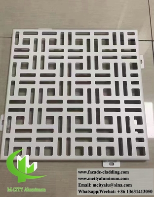 Système de façades de revêtement métallique perforé Modèles métalliques coupés au laser Feuille d'aluminium