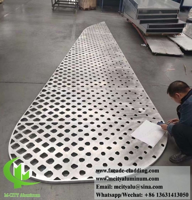 Système de façades de revêtement métallique perforé Écran en aluminium Conception architecturale